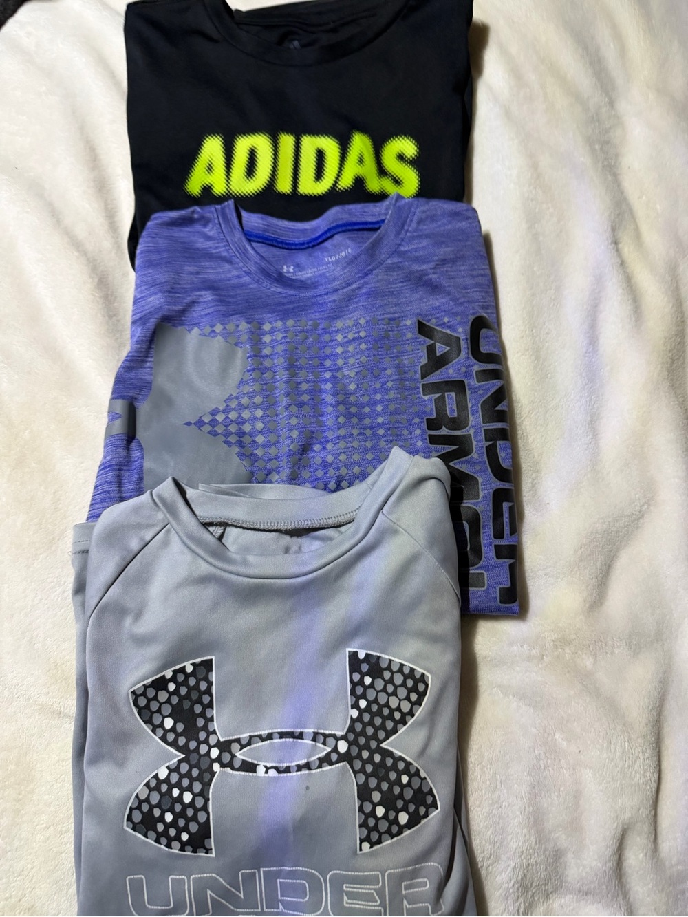 Under Armour Boys Gray Heather Logo Short Sleeve Tee